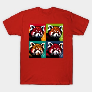 Red Panda Radiance: A Pop Art T-Shirt